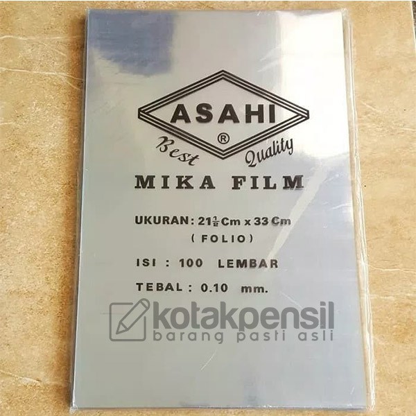 

Cover Mika Jilid ASAHI Polos 0,10 A4 atau F4 Folio 100 pcs Bening