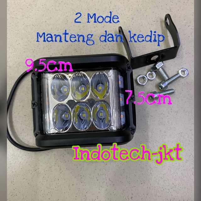 Lampu Tembak 6 Led 2 Mode Manteng Dan Kedip