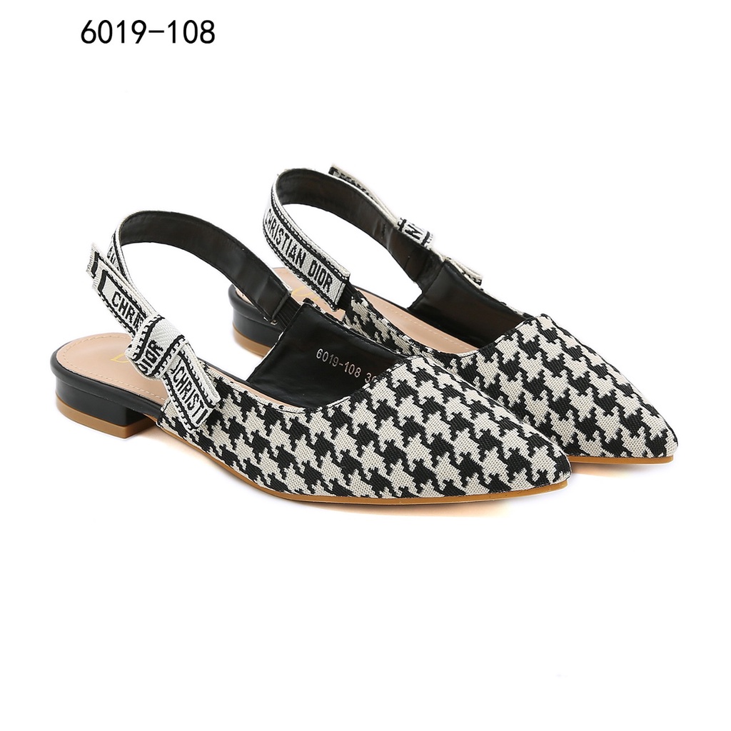 CD Houndstooth Slingback Ballerina Flats 6019-108