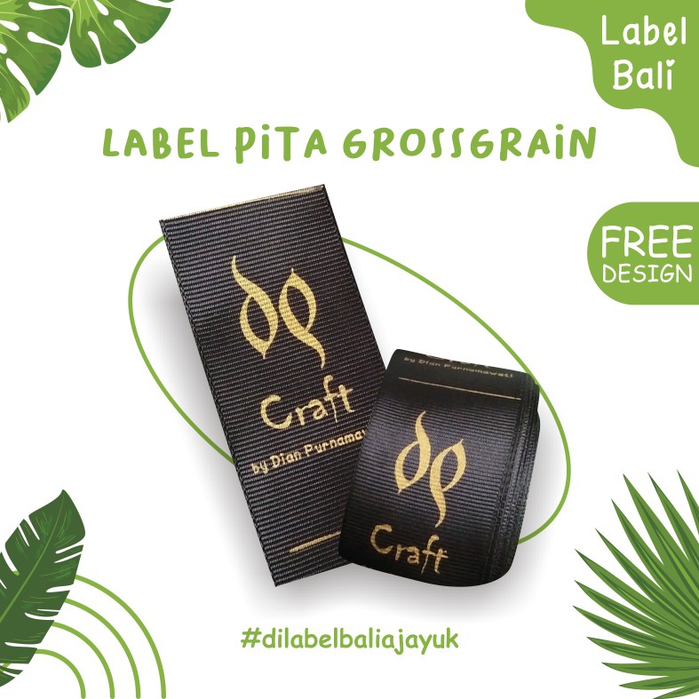 Label pita grossgrain / pita grossgain / label baju / pita sablon / label pita grossgrain