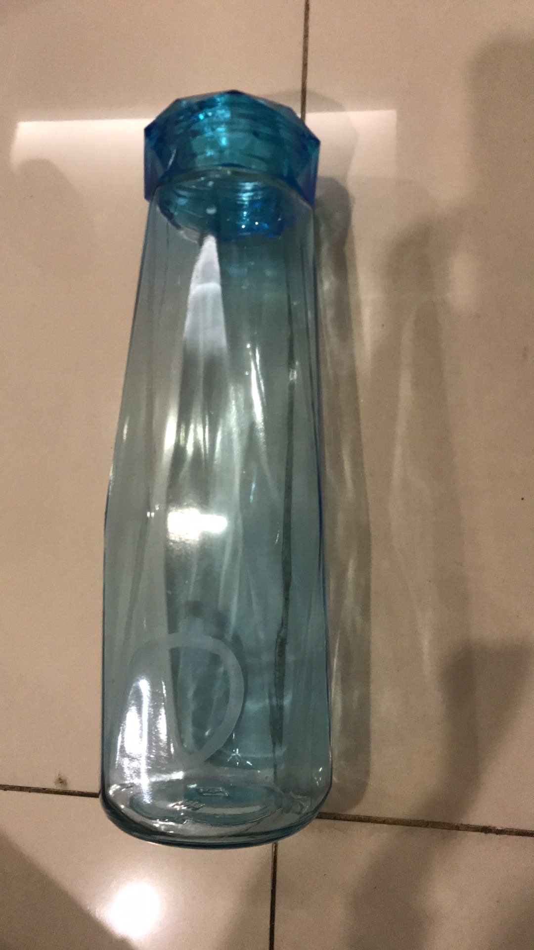 Glass Bottle Botol Kaca Biru Pink Elegan By Nooden.id