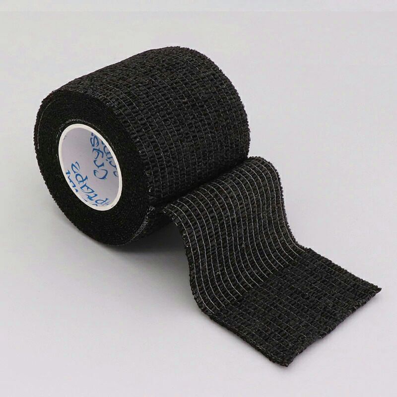 Perban Cedera Olahraga Lakban Kinesio Sport Bandage Tape Kinesiologi Black C103