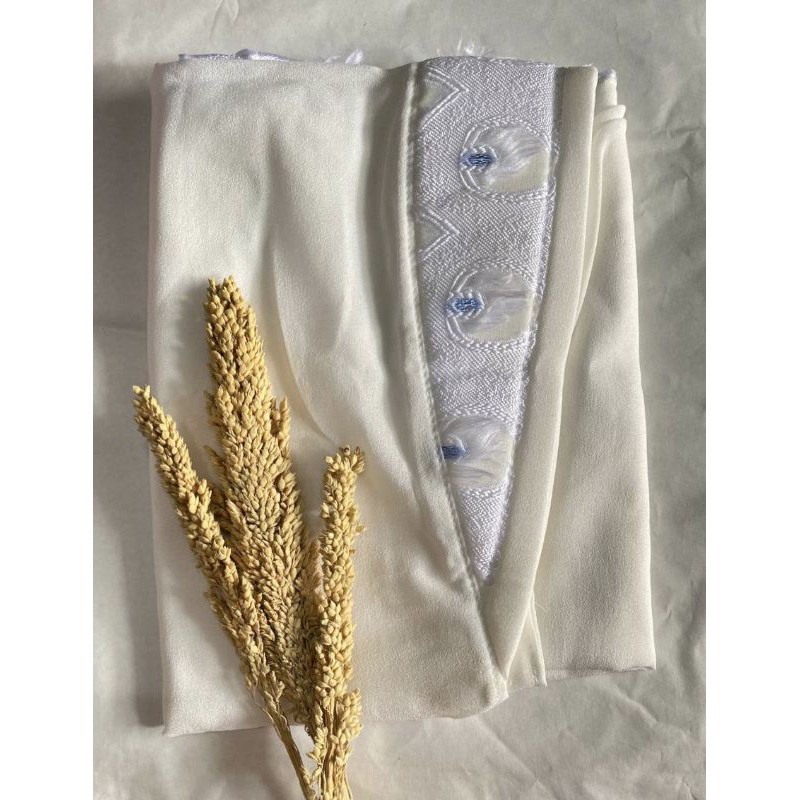 Pashmina Instan Tali Pad Maruya Pasmina Renda Realpicture Phasmina Bubblecrep Original PashtanMaruya-White