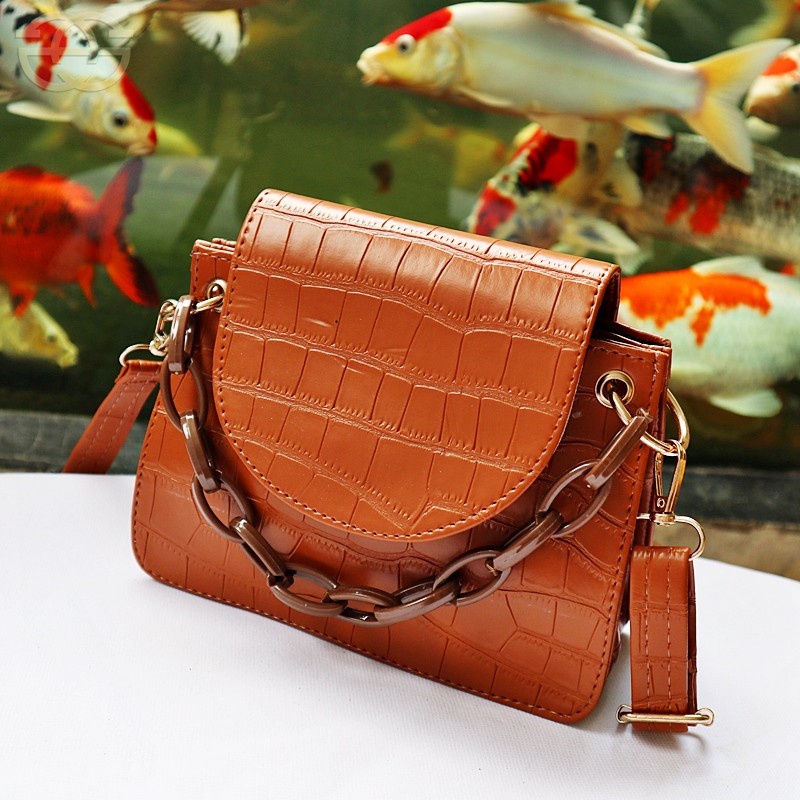 Akaci Tas Selempang Wanita Croco Dove Rantai SLing Bag Terbaru Kekinian Style Korea Murah 6746 THR