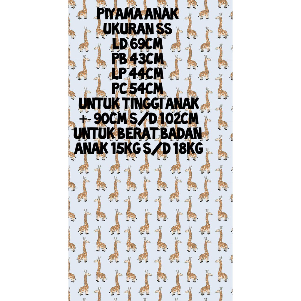 Baju tidur anak laki / perempuan / piyama / pajamas / piama katun jepang karakter kartun