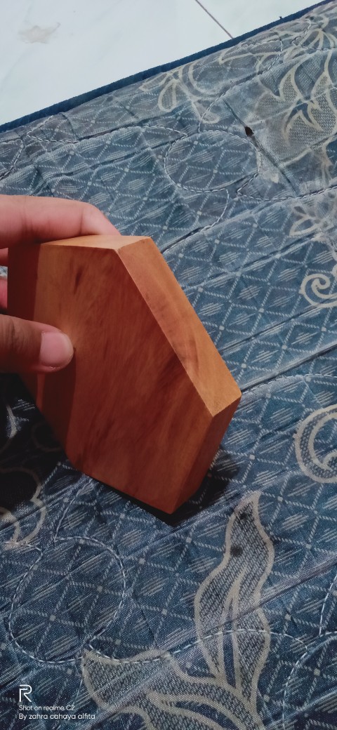 Hexagonal Wood Coasters Tatakan Gelas Kayu Alami Segi Enam Unik Antik