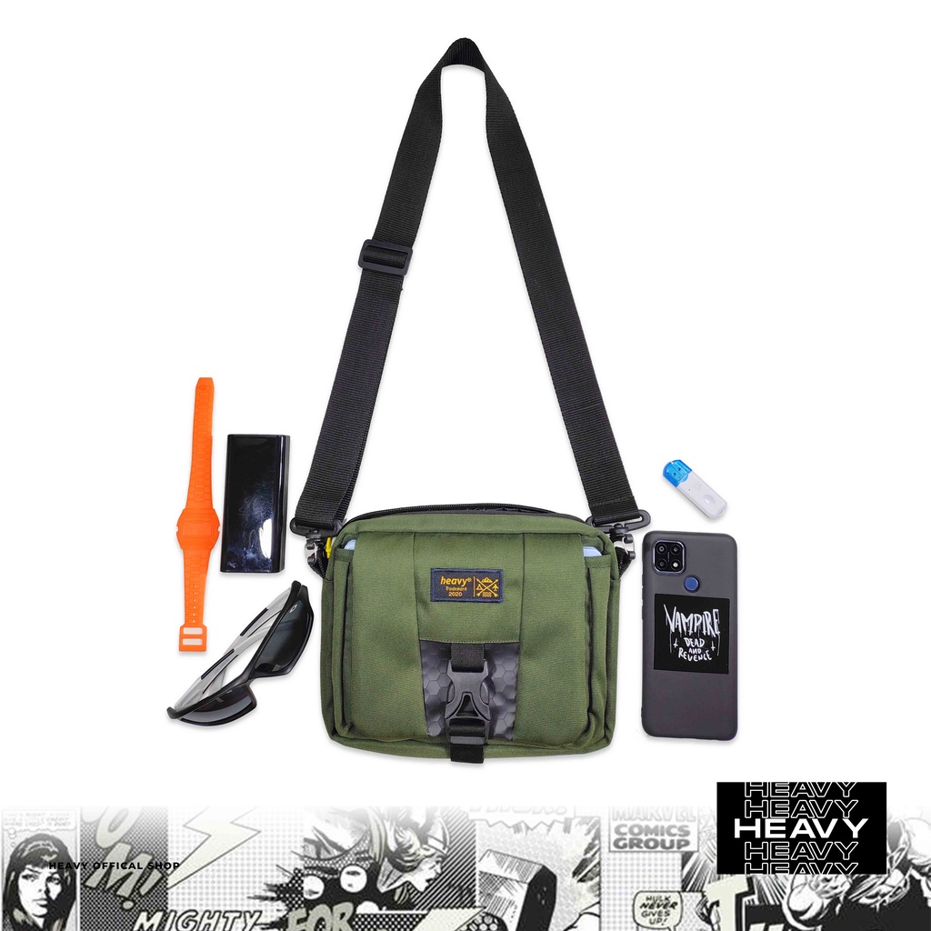 [HEAVY] Cross Body Bag Heavy Premium Tas Selempang Pria - Tas Sling Bag Heavy Alano Series