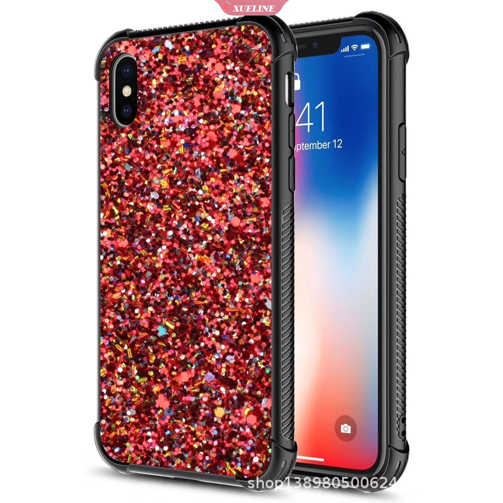 Iphone 7 Plus ​8 Plus 6 Plus 6S Plus XR ​X Xs Max Phone Case Glitter Phone Case Shockproof Protective Cover Soft Silicone Case Shell Xueling