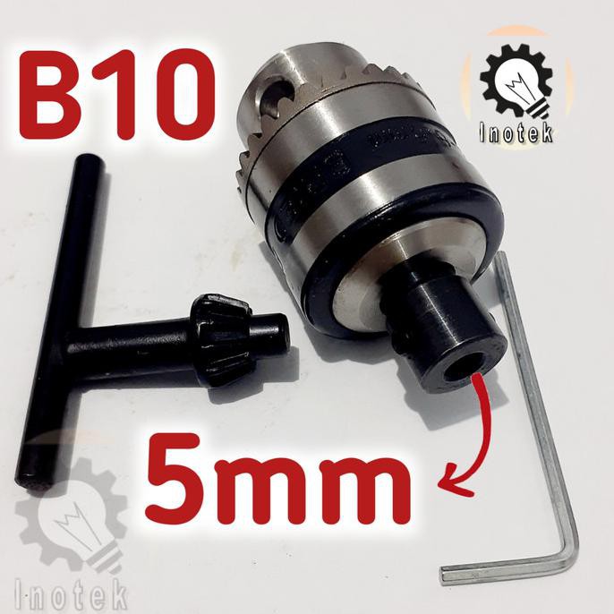 -READY- B10-5MM KEPALA BOR DAN ARBOR KONEKTOR KE AS 5MM COCOK UNTUK DC 775