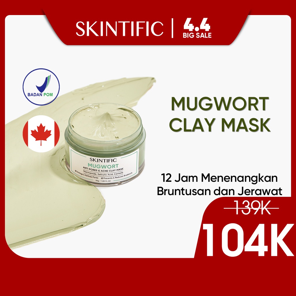 Jual 【pre Order】skintific Mugwort Anti Pores And Acne Clay Mask Pore