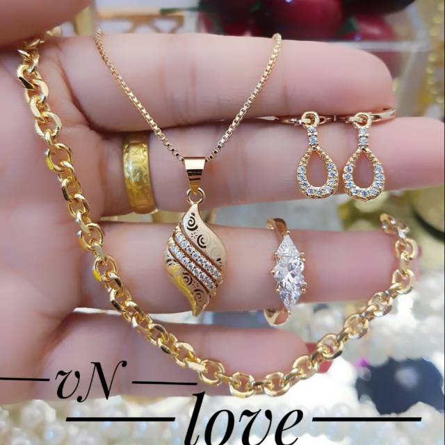 Xuping set perhiasan lapis emas 24k 2216