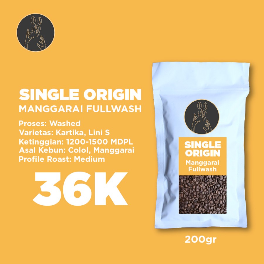 

SINGLE ORIGIN MANGGARAI FULLWASH 200 GRAM