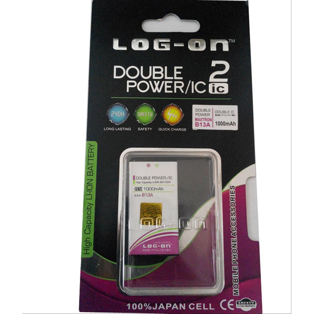 Batre Baterai Double Power IC Log On Logon MAXTRON B13A B13 A