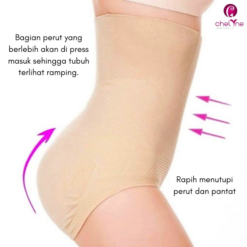 Celana Dalam Korset Wanita Bertulang / Korset Pelangsing CHELYNE 3699 / Slimming Pants / Elastis