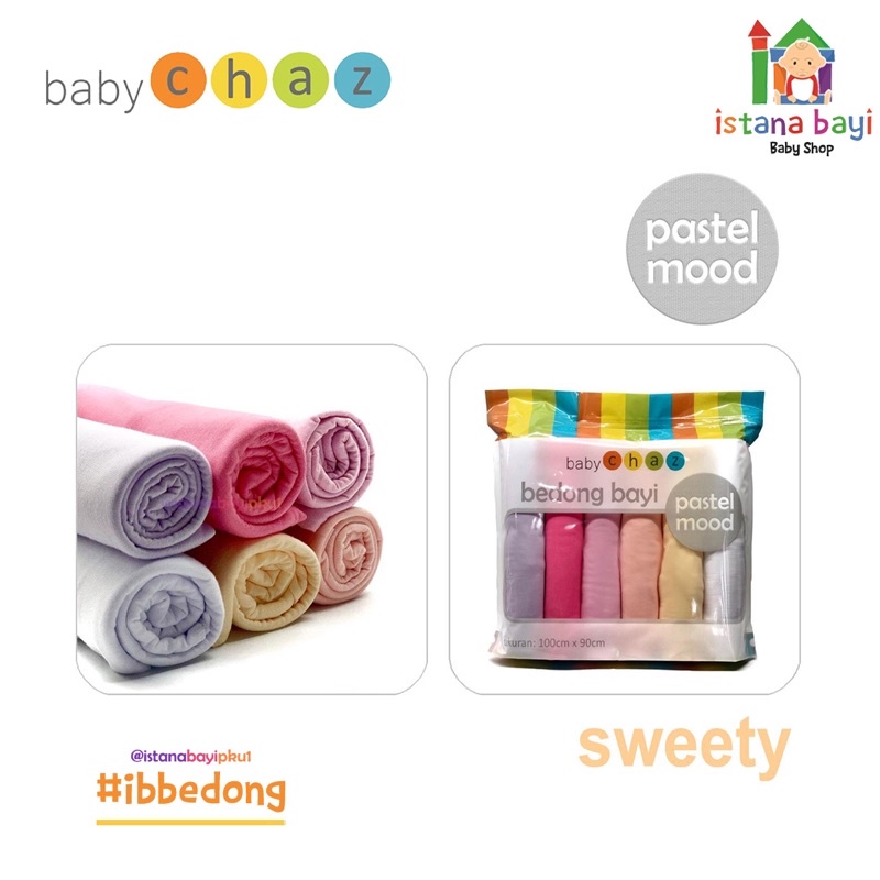 Baby Chaz Bedong Pastel Mood 6 in 1 - Bedong bayi murah isi 6