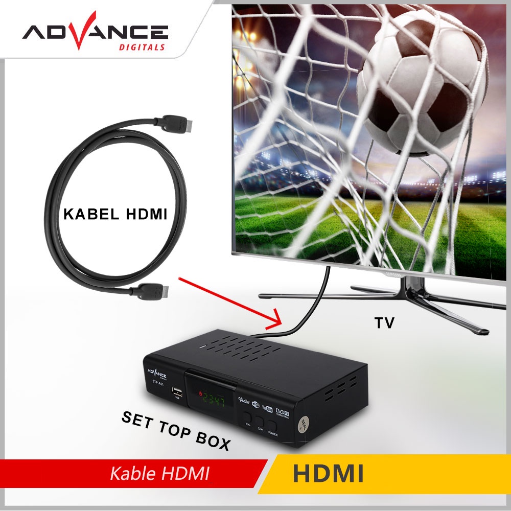 Advance KABEL HDMI TV 1 METER 1080P HD HIGH QUALITY Garansi 1 tahun