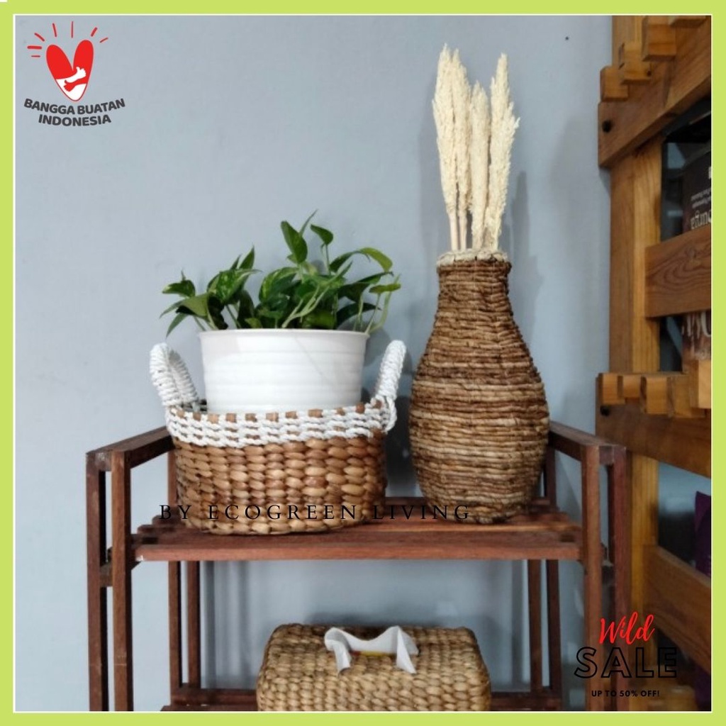 VAS BANANA SEAGRASS MODEL RUSTIC PELEPAH PISANG