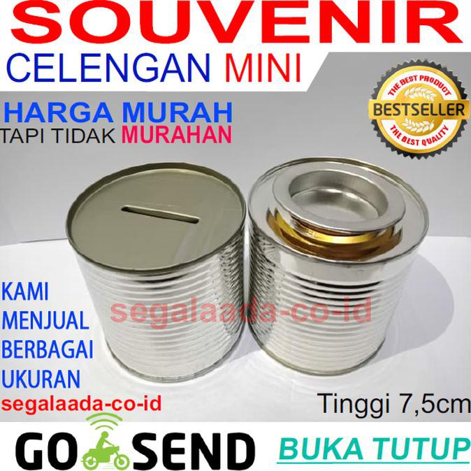 Souvenir Celengan Kaleng Buka Tutup Polos Mini