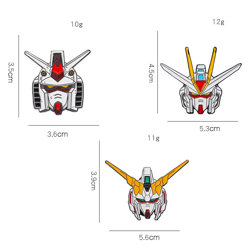 Bros Pin Enamel Desain Kartun Robot Anime Bahan Metal Untuk Aksesoris Pakaian