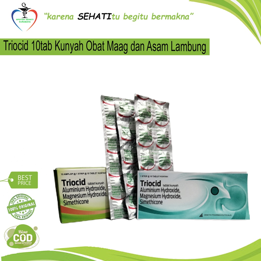 TRIOCID tablet obat maag lambung strip