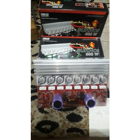 Kit Power Amplifier Sukhoi Stereo 900W plus PSU Speaker Protector BELL