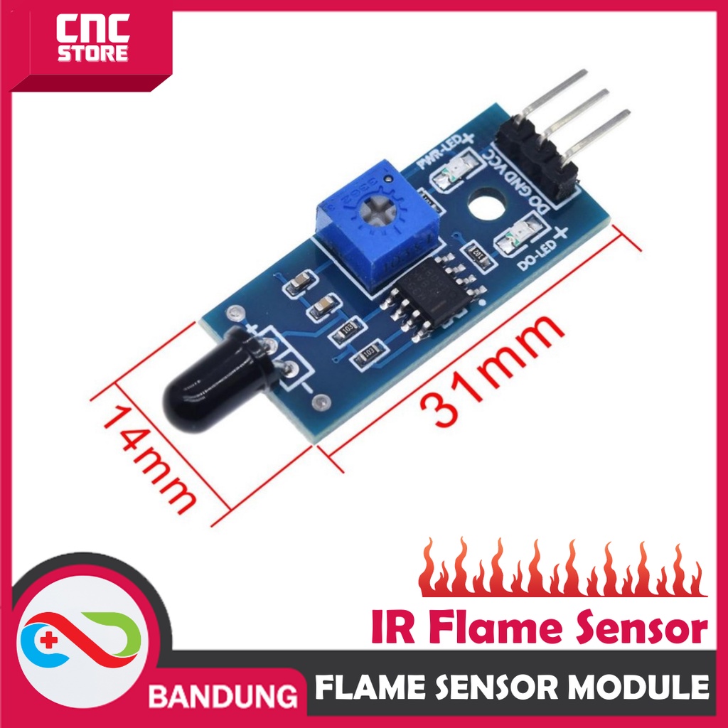 FLAME API INFRARED SENSOR MODULE FOR ARDUINO UNO NANO MEGA