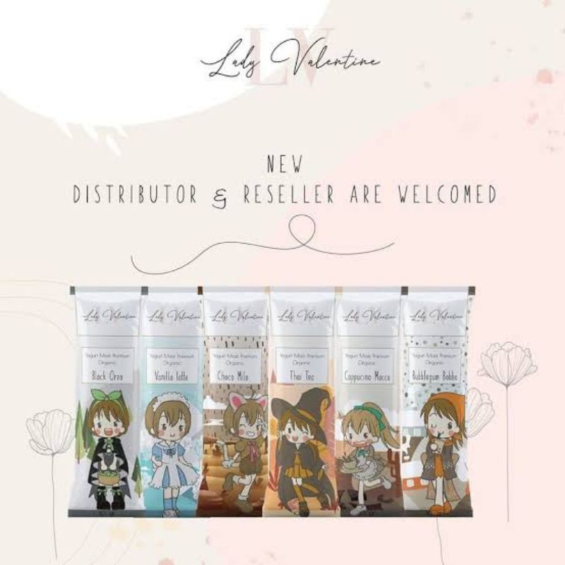 kelipatan 3 free spatula || Masker Wajah Organik Yogurt Lady Valentine