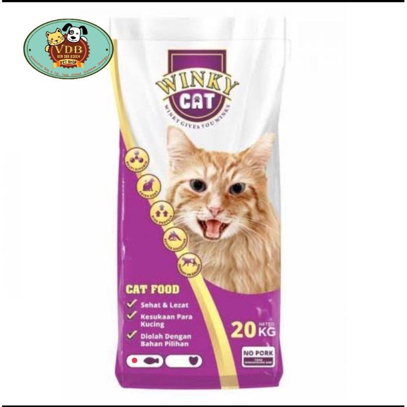 Winky Cat Food kibble ikan 20 kg