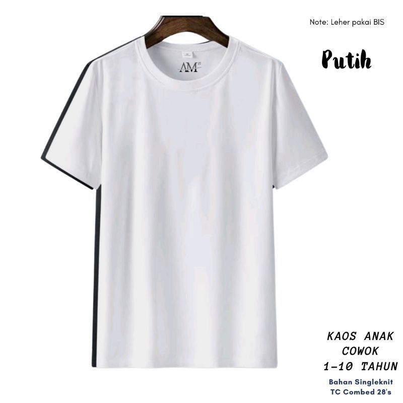 Baju Kaos Polos Anak-Remaja Cowok/Cewek