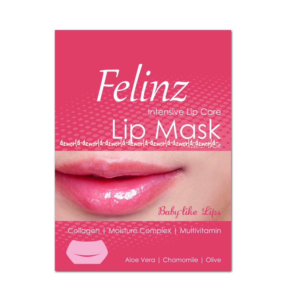 Felinz Lip Mask Masker Bibir Lipstik Pelembab Pelembut Bibir Wajah Fellinz