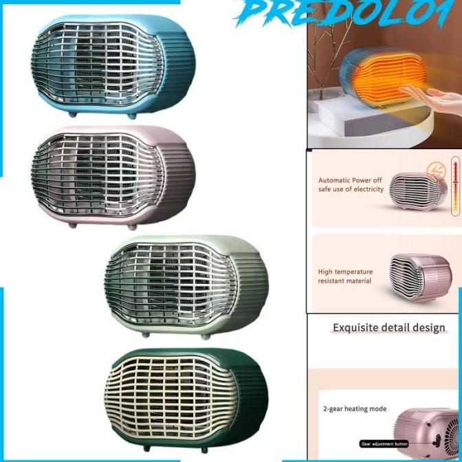 Predolo1 Penghangat Ruangan Mini Portable Dengan Thermostat Untuk