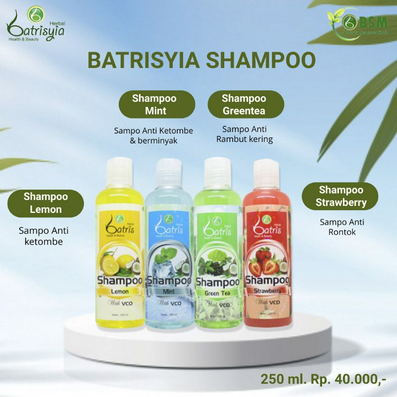 Varian Shampoo + Vco/ anti kering / anti rontok / anti ketombe / anti berminyak Batrisya herbal (gra