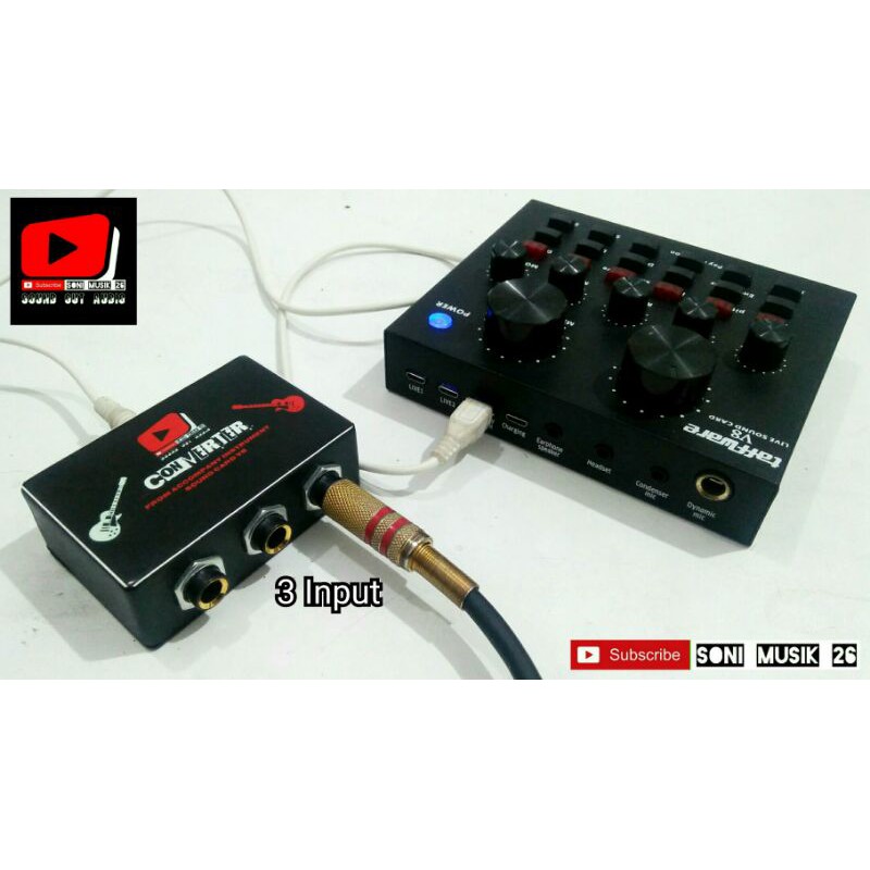 Converter Soundcard V8 - 3 Input High Quality (Converter Soundcard V8 Pasif)