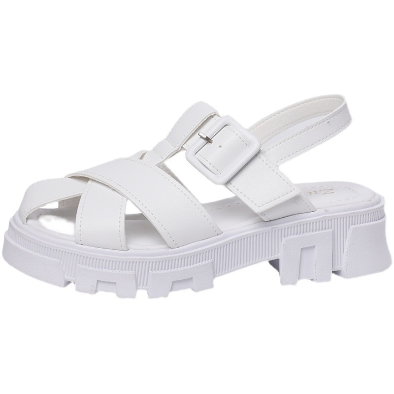 platform buckle sandals