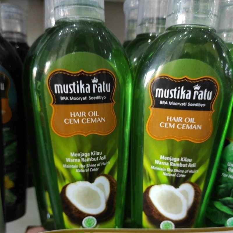 Mustika Ratu Hair Oil Cem Ceman 175ml besar Menjaga  kilau warna rambut