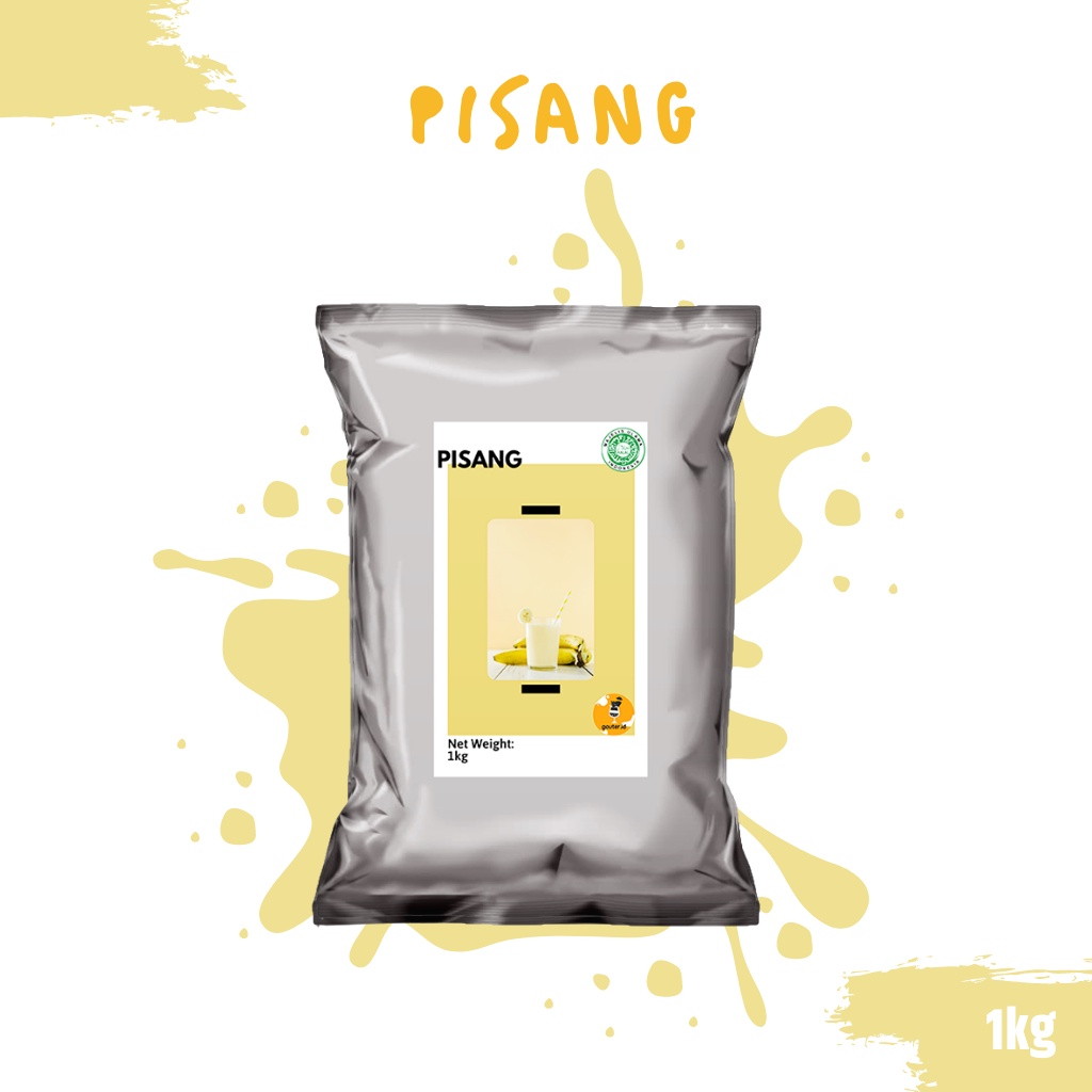 BUBUK MINUMAN RASA PISANG 1KG / SERBUK MINUMAN ANEKA RASA / BUBUK MINUMAN KEKINIAN / MINUMAN INSTAN / BOBA DRINKS