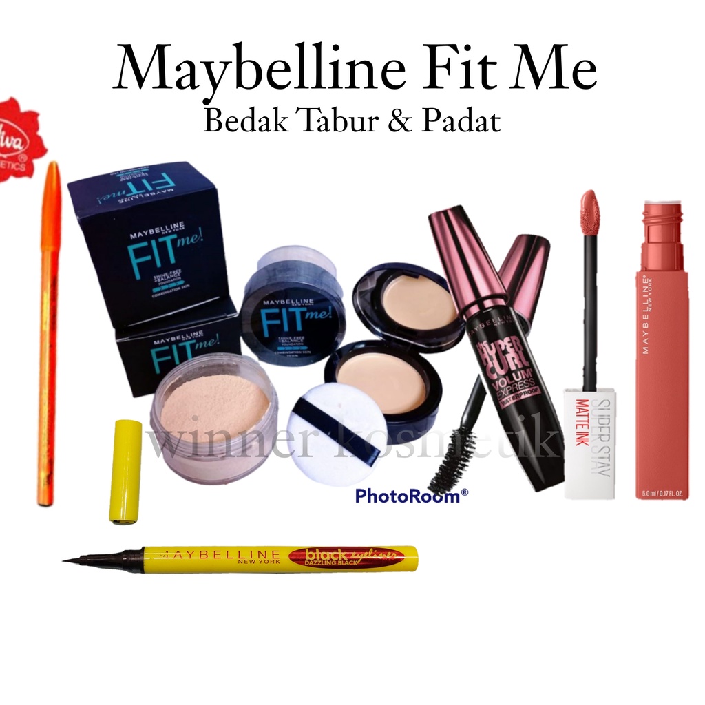 Paket Makeup Maybelline Fit Me Bedak Tabur Dan Padat 2in1