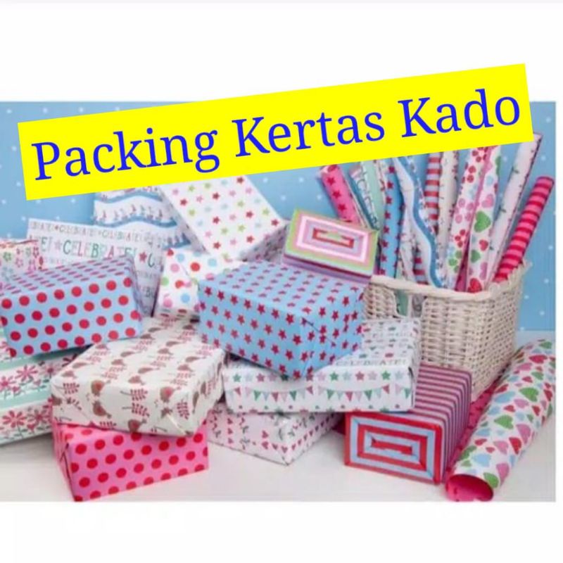 Tambahan packing kertas kado untuk hadiah Packing Kertas Kado  Untuk Gift Baby Kertas Kado