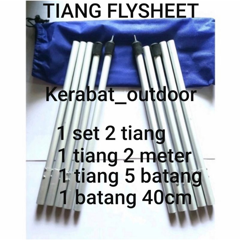 Tiang flysheet Tiang bendera nephal  Flysheet pole