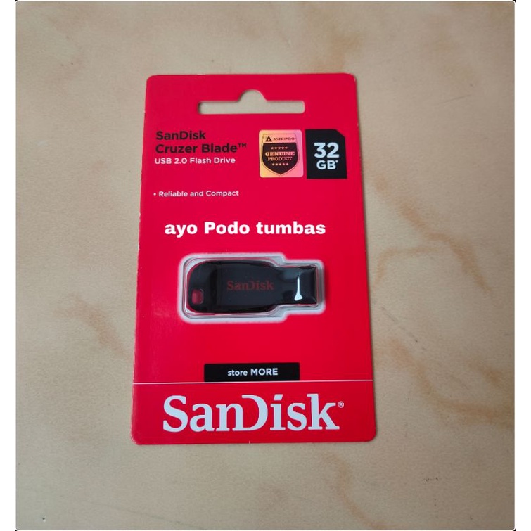 Flashdisk Sandisk 32GB USB2.0 Plesdis Flasdisk  Cruzer Blade