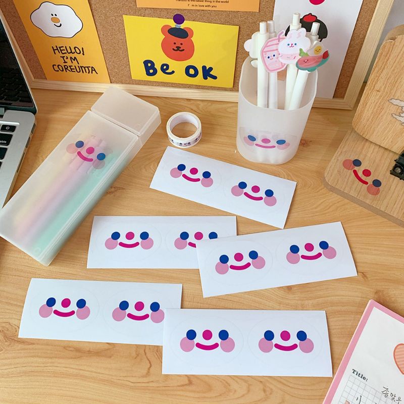 

sticker transparan waterproof model badut dekorasi DIY planner/sticker aesthetic untuk journaling