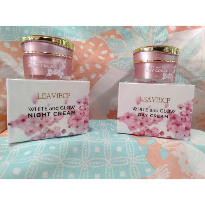 LEAVIECP WHITE & GLOW DAY & NIGHT CREAM | CREAM PENCERAH WAJAH ~ ORIGINAL 100%