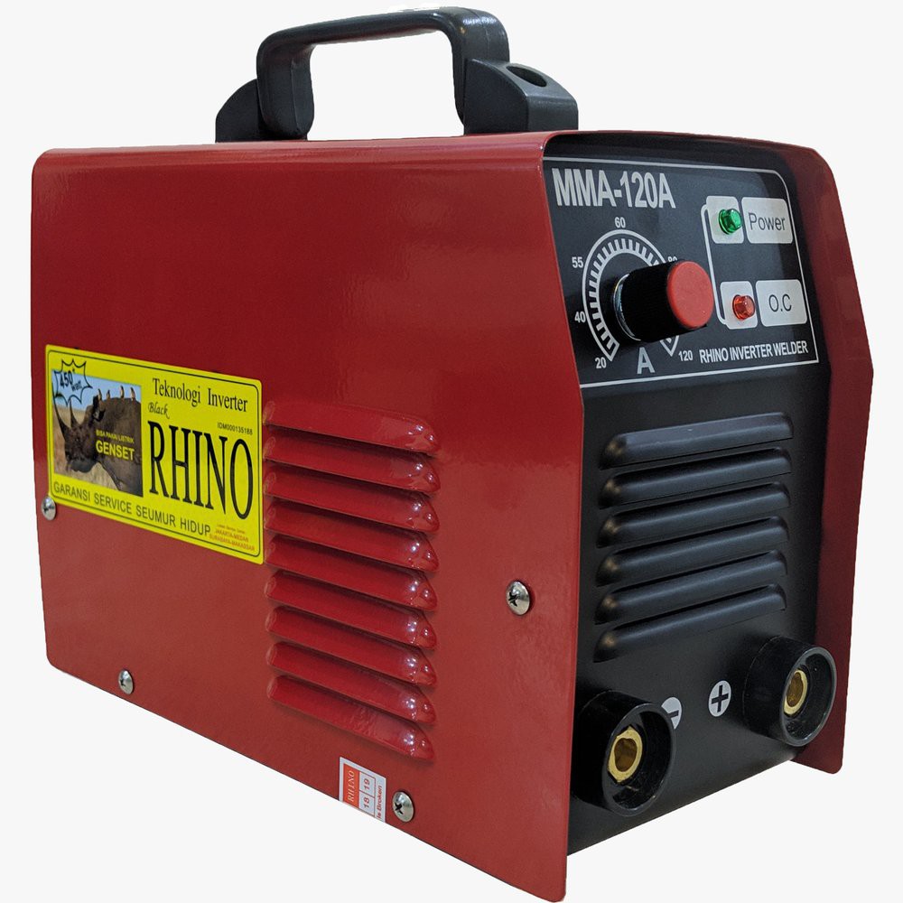 RHINO MMA 120A MESIN LAS RHINO 450 WATT INVERTER LAS TRAFO LAS TRAVO LAS 450 WATT-RHINO-MERAH-120