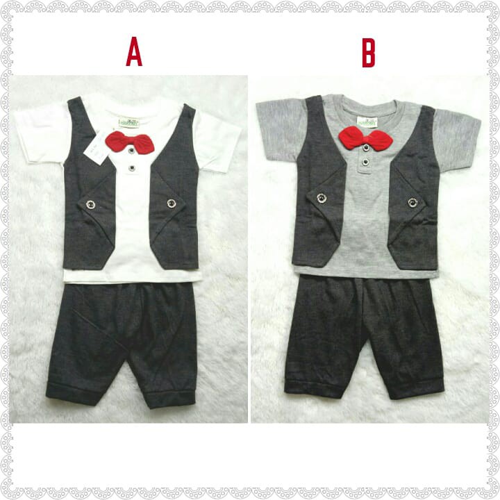 Baju Bayi Laki Laki Setelan Dasi Tuxedo Bayi Keren Ozuka