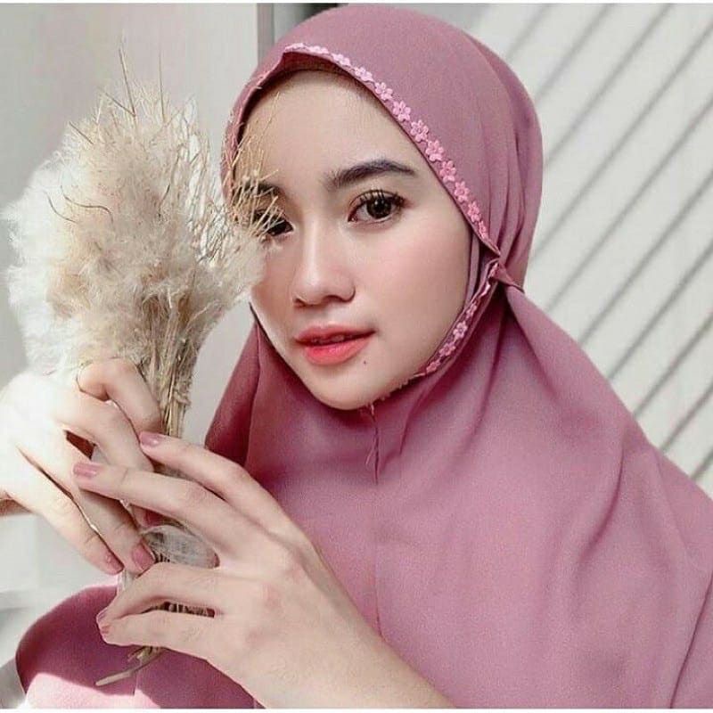 Bergo maryam tali renda melati,bergo melati dewasa