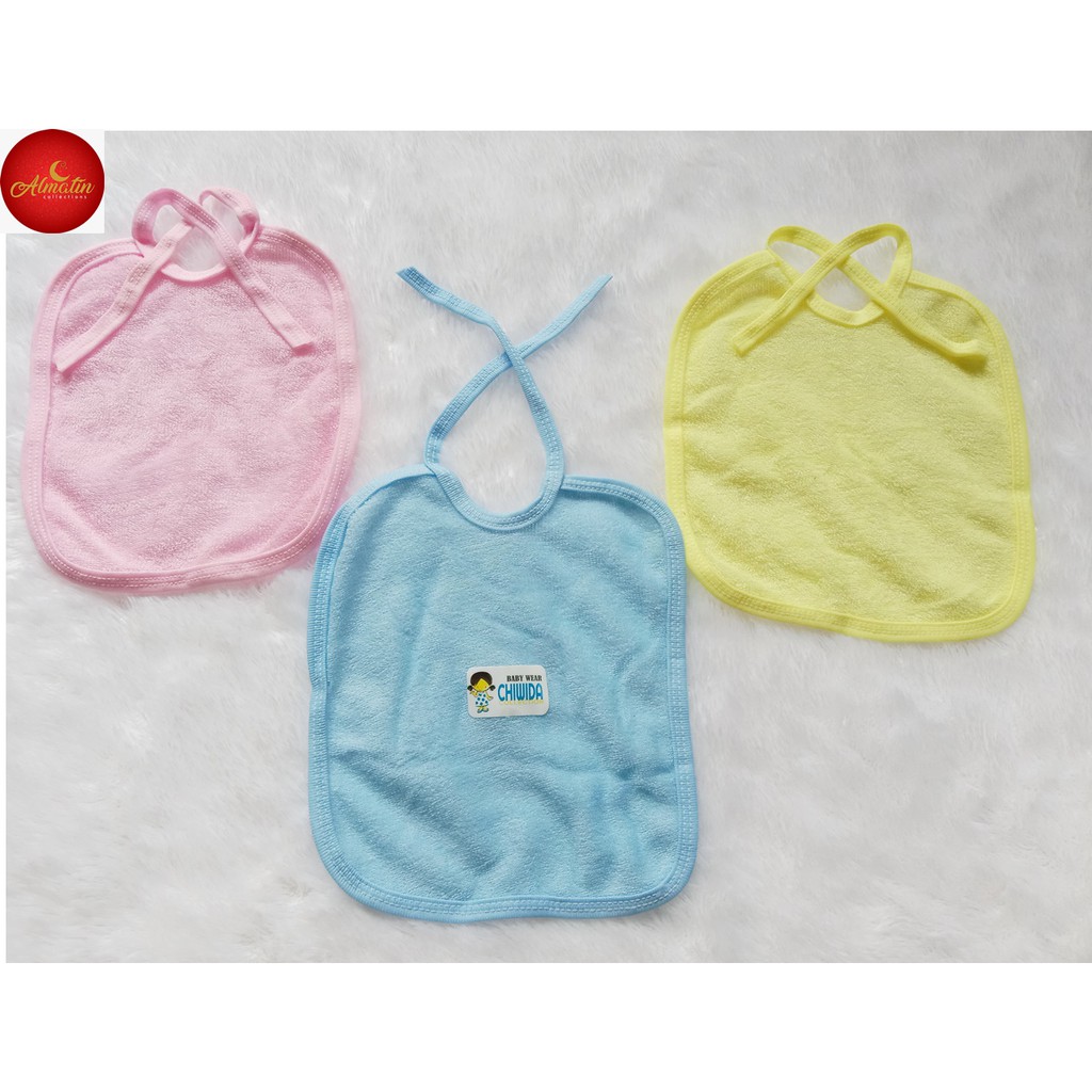 3 Pcs Celemek Makan Bayi | Slaber Bayi Model Kain Handuk