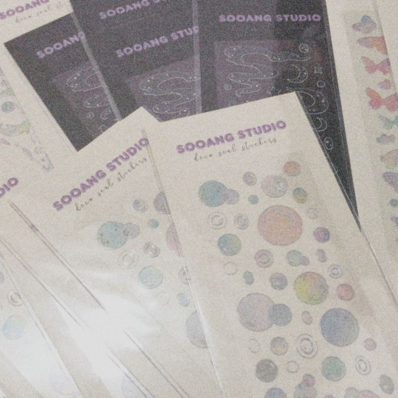 

[READY STOCK] Korean Sticker Sooang Butterfly Bubble Dolphin