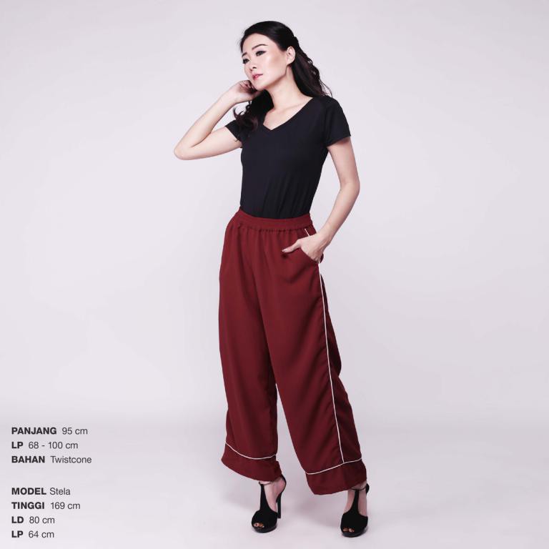 Bawahan Wanita - Stripe Walker Pants Celana Kulot