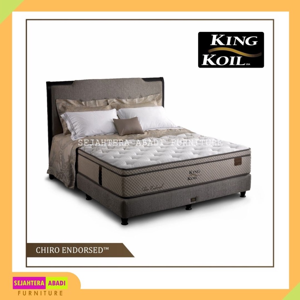 kingkoil springbed kasur pocket latex euro top chiro endorsed CE King koil orthopedic matras - full 