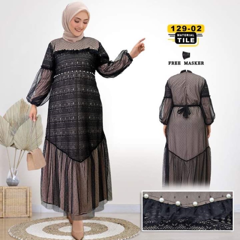 GAMIS DRESS BRUKAT/FREE MASKER